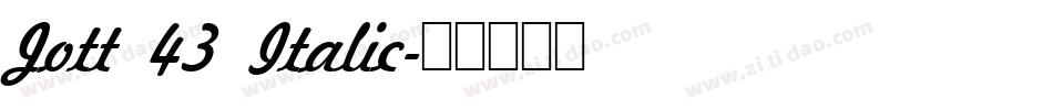 Jott 43 Italic字体转换